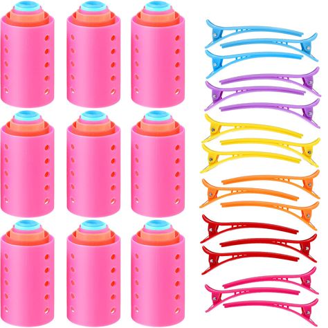 PRICES MAY VARY. Package includes : comes with 54 pieces magnetic rollers in 6 different sizes, 18 pieces colorful plastic duckbill clip, multiple quantity combinations meeting you produce curls or waves of the same shape Size : include 6 different sizes, the diameter is approx. 44 mm/ 1.73 inches, 31 mm/ 1.2 inches and 28 mm/ 1.1 inches, 25 mm/ 0.98 inches, 20 mm/ 0.78 inches, 15 mm/ 0.59 inches, you can use it make waves, retro rolls, air bangs and other shapes for your bangs or hair tails No Plastic Hair Rollers, Magnetic Rollers, Plastic Duck, Bows Hair, Roller Set, Hair Starting, Amazon Beauty Products, Hair Rollers, Daily Makeup