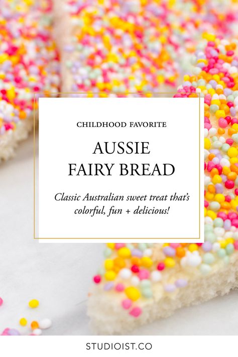 Fairy Bread Recipe, Tim Tams, Aussie Food, Anzac Biscuits, Fairy Tea Parties, Fairy Bread, Fall Desserts Easy, Sweet Recipe, Candy Sprinkles