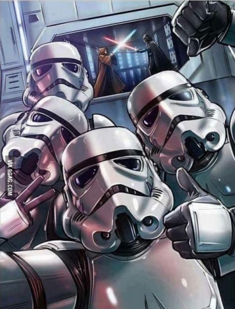 The only time a Stormtrooper ever got a good shot Star Wars Meme, Dark Vador, Wallpaper Disney, Star Wars Jokes, Star Wars Film, Hayden Christensen, Wallpaper Tumblr, Star Wars Wallpaper, Storm Trooper