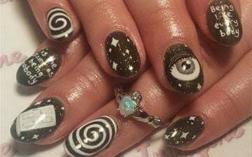 Twilight Zone mani! Twilight Zone Nails, Twilight Nails, Nail Party, Hand Nails, Image Nails, Ranch Hand, The Twilight Zone, Party Nails, Twilight Zone