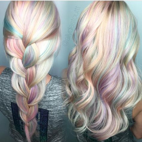 Owner of The Unicorn Tribe Salon Founder of @theunicorntribe VA, MD, DC by App Only TEXT 540-407-2549 #unicorntribe #taotam alixmaya@outlook.com Opal Hair, Hair Colour Design, Hair Color Unique, Girl Trends, Unicorn Hair, Long Blonde, Pastel Hair, Mermaid Hair, Rainbow Hair