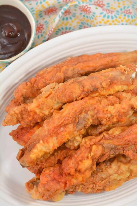 Fried Ribs Air Fryer, Fry Ribs Recipe, Fried Ribs Recipe Simple, Fried Country Style Ribs, Fried Ribs Recipe Deep, Deep Fried Ribs Recipe, Deep Fried Pork Ribs Recipe, Deep Fried Ribs, Fried Ribs Recipe