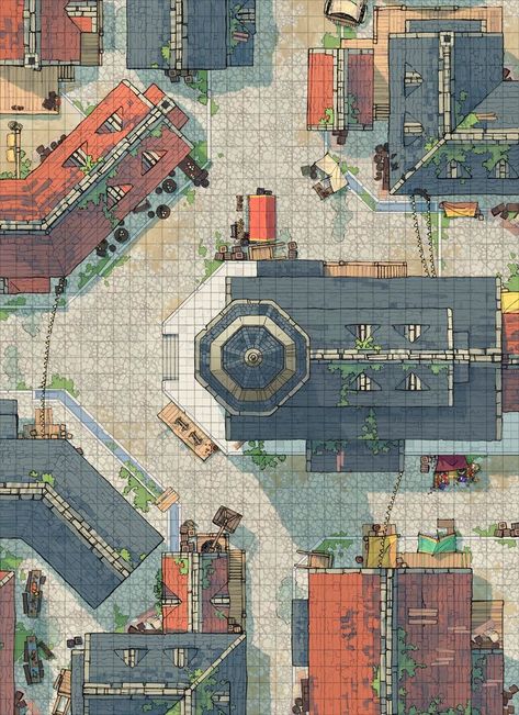 The 32x44 Medieval City Center Battle Map City Map Dnd 5e, Dnd Street Battle Map, Town Square Battle Map Dnd, City Street Battle Map Dnd, Dnd Town Battle Map, Town Square Battlemap, Dnd Hotel Map, Port Town Map Dnd, City Square Battlemap