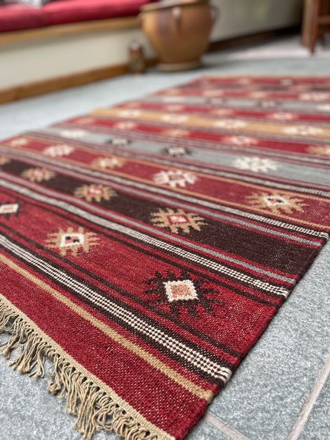 Buy Rugs at Second Nature Online. Check Price and Buy Online. ✓ Free Shipping ✓ Cash on Delivery ✓ Best Offers. Red Kilim Rug, Homewares Shop, Buy Rugs, Wooden Hand, Rag Rug, Jute Rug, Kilim Cushions, Unique Rugs, Pet Bowls