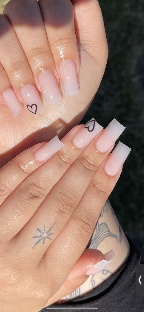 Acrylic Nails Inspo Tapered Square, Vanilla French Nails Square, Square Wide Nails, Back To School Nails Medium Square, Simple Acrylic Nails Tapered Square, Simple Tapered Square Nails Medium, Simple Acrylic Nails Medium Length, Simple Nail Ideas Medium Length, Square Nails Ideas Medium Simple