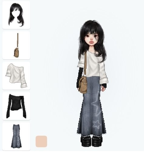 Everskies Fits, Clothes Drawing, Female Oc, Everskies Outfits, Bratz Inspired Outfits, Ribbon Hairstyle, Virtual Fashion, Music Aesthetic, Drawing Clothes