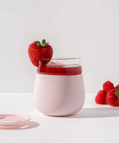 W&P Porter Portable Wine Cocktail Glass with Protective Silicone Sleeve | 15 Ounces Blush | On-The-Go | Reusable Wine Tumbler with Slide-Lock Lid | Dishwasher Safe Fun Wine Glasses, Portable Dishwasher, Make Food, Bar Glasses, Slide Lock, Red Wine Glasses, Food And Beverage, Eat And Drink, Wine Cocktails