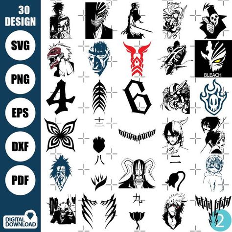 Bleach Tattoo, Ichigo Kurosaki Wallpaper, Anime Svg, Hacker Wallpaper, Tasteful Tattoos, Tattoo Signs, Tattoo Flash Sheet, Bleach Anime Art, Egyptian Tattoo