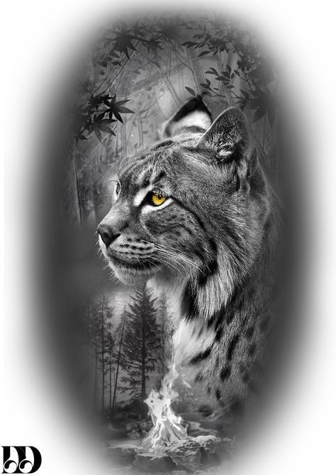 Linx Cat Tattoo, Lynx Tattoo Design, Bobcat Tattoos, Lynx Tattoo, Realistic Bird Tattoo, Wolverine Animal, Warrior Samurai, Finland Helsinki, Big Cat Tattoo