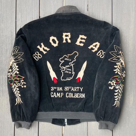 Black Korean, Souvenir Jacket, Mens Fashion Rugged, North And South, Back Design, Inspiration Board, Good Old, South Korea, Showroom