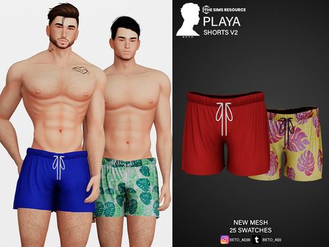 Sims 4 Clothing Sets, Sims 4 Men Clothing, Sims 4 Male Clothes, Sims 4 Cas, Sims Community, Sims 4 Game, Swimming Outfit, Sims 4 Cc Finds, Sims 4 Clothing