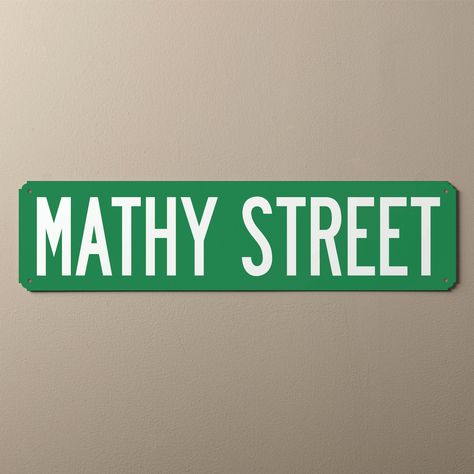 You Name It Personalized Street Sign---Green and White - Room Decor - Kids… Diy Street Signs, Garden Diy Hacks, Personalized Family Wall Art, Personalized Street Signs, White Room Decor, Couples Wall Art, Family Wall Art, You Name It, Feeling Appreciated