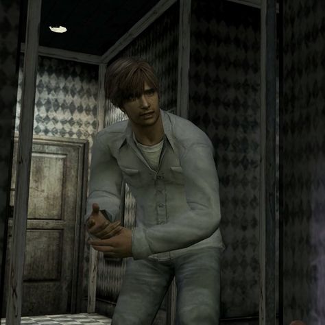 henry townshend #silenthill4theroom #henry Henry Townshend Silent Hill, Henry Townshend, Silent Hill 4 The Room, James Sunderland, Silent Hill Art, Transition Goals, Discord Pfps, Horror Games, Body Reference Poses