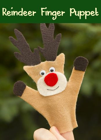 Puppets For Kids, Puppets Diy, Reindeer Craft, Rudolph The Red Nosed Reindeer, Christmas Crafts For Kids To Make, Christmas Craft Projects, Fun Christmas Crafts, Finger Puppet, Winter Crafts For Kids