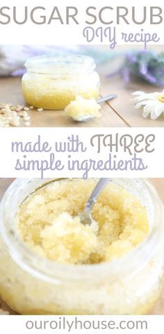 Simple Sugar Scrub Recipe, Simple Sugar Scrub, Sugar Body Scrub Diy, Sugar Scrub Homemade Recipe, Wax Recipe, Scrub Recipe Diy, Easy Sugar Scrub, Homemade Sugar Scrub, Diy Sugar Scrub Recipe