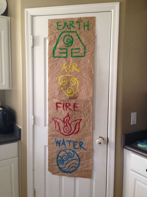 Four Elements Themed Party, Avatar The Last Airbender Party Decorations, Avatar The Last Air Bender Birthday Party Ideas, Avatar The Last Airbender Themed Party, Avatar The Last Airbender Crafts, Avatar The Last Airbender Party Ideas, Last Airbender Party, Avatar The Last Airbender Party, Atla Party