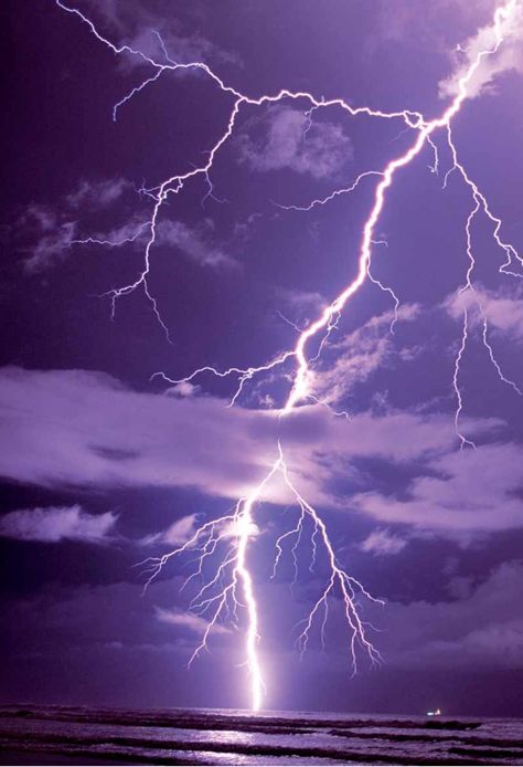 Purple Lightning, Lightning Strikes, Purple Sky, Purple