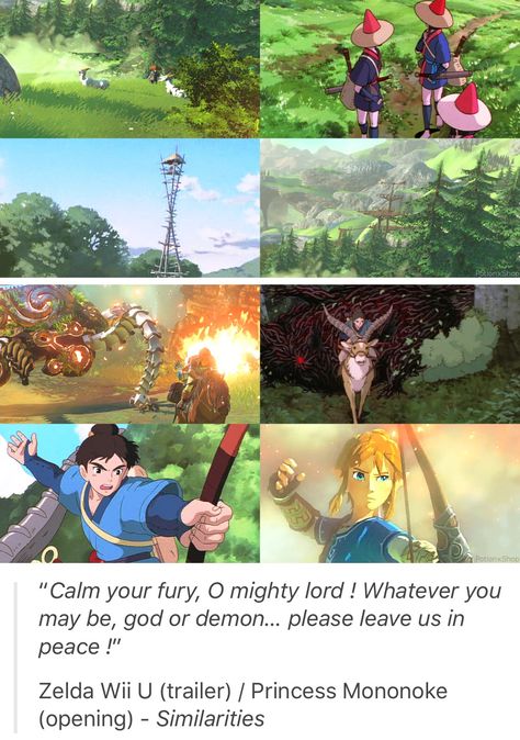 Studio Ghibli Zelda, Princess Mononoke Funny, Legend Of Zelda Ghibli, Zelda Studio Ghibli, Ghibli Zelda, Zelda Ghibli, Zelda Video Games, Legend Of Zelda Memes, Zelda Twilight Princess