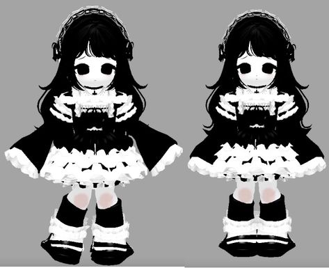 Roblox Maid Outfit Codes, Roblox Maid Outfit, Kawaii Roblox Avatar, Kawaii Emo, Roblox Dress, Roblox Ideas, Cartoon Profile Pictures, Maid Outfit, Roblox Funny