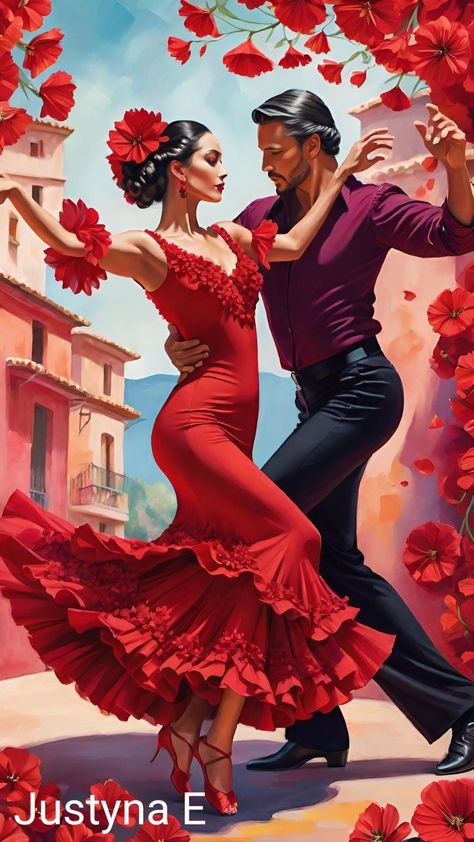 Jumpsuit Outfit Ideas, Spanish Dance, Dancer Photography, Tango Dancers, Spanish Dancer, Flamenco Dancer, Ballroom Costumes, Dancing Drawings, Red Photography