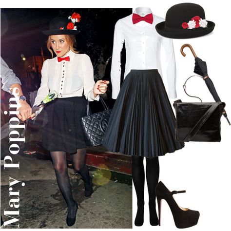 Mary Poppins Costume Women, Mary Poppins Outfit Ideas, Marry Poppins Outfits, Mary Poppins Cosplay, Marry Poppins Kostüm, Disfraz Mary Poppins, Mary Poppins Disfraz, Mary Poppins Halloween Costume, Mary Poppins Outfit