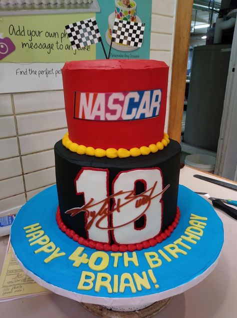 NASCAR Nascar Birthday Cake, Nascar Birthday Party, Nascar Cake, Nascar Birthday, Gaming Cake, Money Cake, Birthday Boys, Real Quick, 9th Birthday