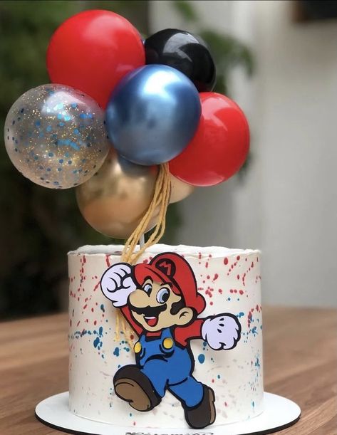 Super Mario Bros Party Ideas, Mario Bros Birthday Party Ideas, Mario Crafts, Mario Birthday Cake, Mario Bros Cake, Super Mario Cake, Super Mario Bros Birthday Party, Super Mario Bros Party, Mario Cake