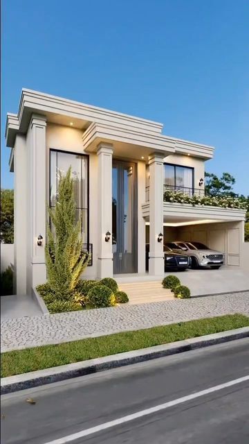 Luxury Exterior Design, Luxury Mansions, Houses Luxury, House Outer Design, Classic House Exterior, Modern Villa Design, Classic House Design, 3d House, House Design Pictures