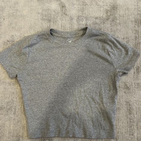 Heather Grey Hollister Baby Tee
Size small 
Great... - Depop Baby Tee, Infant Tees, Brandy Melville, Brandy, Heathers, Hollister, Heather Grey, Lounge Wear, Grey