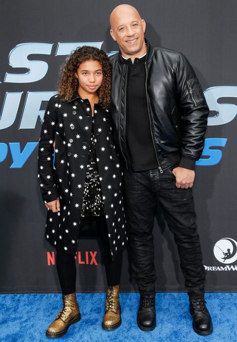 Vin Diesel and daughter Hania Riley Sinclair Vin Diesel Aesthetic, Dom Toretto Family, Vin Diesel Wallpaper, Diesel Wallpaper, Diesel Aesthetic, Luke Youngblood, Vin Diesel Shirtless, Diesel Looks, Evil Costume