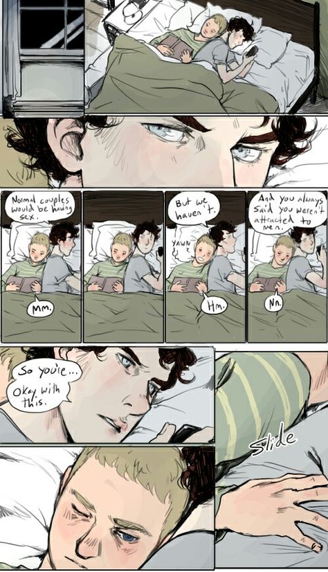 Love parte 1 Sherlock Comic, Johnlock Fanart, John Lock, Sherlock Art, John Russell, Watson Sherlock, Benedict And Martin, Sherlock Quotes, Sherlock Holmes Bbc