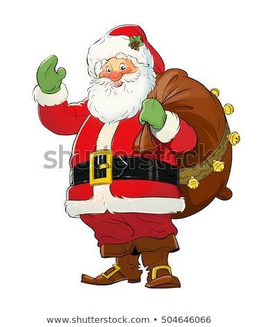 Santa Claus with gift sack. Christmas. Raster. Isolated white background. Winter holiday. New year celebrating. Xmas cartoon character illustration Santa Claus Full Body Drawing, Xmas Cartoon, Santa Claus Cartoon, Santa Claus Drawing, Santa Cartoon, Cartoon Character Illustration, Santa Claus Pictures, How To Draw Santa, Turtle Rock