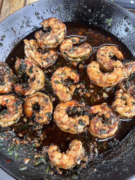 Spanish Garlic Shrimp - Miguels Cooking with Fire Garlic Shrimp Appetizer, Spanish Garlic Shrimp, Recipes Venison, Cooking With Fire, Fire Recipes, Food From Around The World, Recipes Pork, Recipes Seafood, Shrimp Appetizers