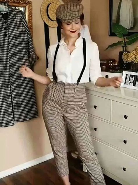 Women 1920s Fashion, 1920s Pants Outfit Women, Modern 1920s Fashion Outfits, Gatsby Party Outfit Women Pants, Prohibition Party Outfit, Prohibition Fashion, 20s Theme Party Outfit, 1920s Womens Fashion, 1920s Fashion Women Casual