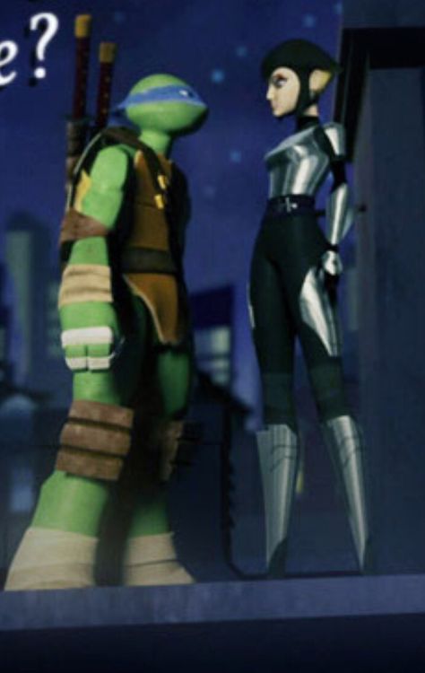 TMNT 2012 Leo and Karai Leo And Karai, Tmnt 2012 Leo, 2012 Leo, Turtle Facts, Tmnt Leo, Space Hero, Leonardo Tmnt, Send Help, Turtle Love