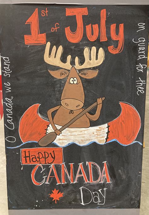 Canada Day Chalkboard Art, Canada Day Images, Blackboard Design, Canada Party, Canada Day Crafts, Canada Day Party, Chalkboard Ideas, Happy Canada Day, O Canada