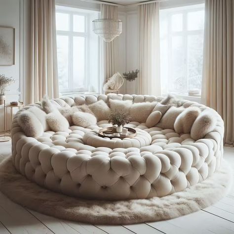 Why Circular Movie Sofas are Revolutionizing Home Theaters in 2025 Circular Couch, Christmas Dog Bed, Round Couch, Circle Sofa, Concept Furniture, Curved Sectional, Home Theater Setup, Condo Decor, Theater Design