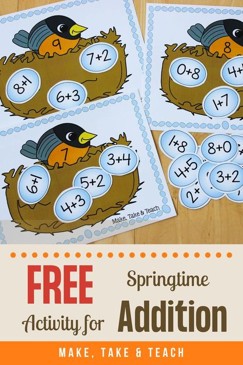 Addition Activities, Addition Games, True Spring, Addition Facts, Winter Kindergarten, Math Time, Math Game, Activities Preschool, Math Activity