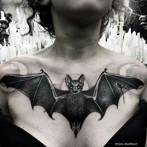 Bat Chest Tattoo, Sternum Tattoos, Bats Tattoo Design, Tattoo Chest, Bad Choices, Goth Tattoo, Red Tattoo, Bat Tattoo, Pieces Tattoo