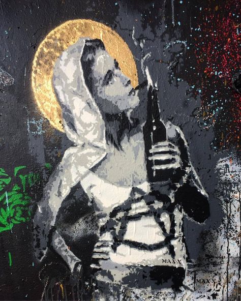 Anarchy in the Vatican by @man_x_ Anarchy Graffiti, Egyptian Poster, Street Art Banksy, Street Art Paris, Arte Punk, Graffiti Tagging, The Vatican, Stencil Art, Human Art