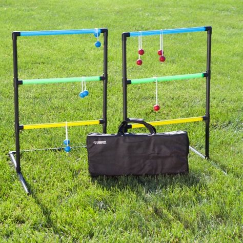 John loves this so much he constructed a sturdier DIY version from PVC pipe. Ladder Toss, Portable Ladder, Ladder Ball, Triumph Sports, Tailgate Games, Fun Outdoor Games, Bag Toss Game, Light Games, Pool Games