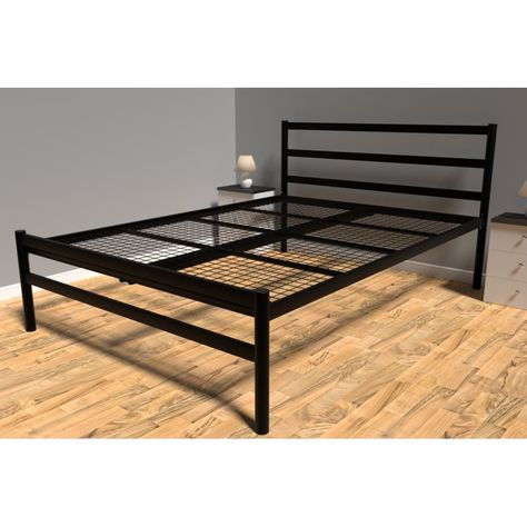 Tubular Bed Frame Ideas, Steel Bed Frame Ideas, Metal Bed Frame Bedroom Ideas, Industrial Bed Frame, Cozy Living Room Decor Ideas, Metal And Wood Bench, Colour Home, Steel Bed Design, Cozy Living Room Decor