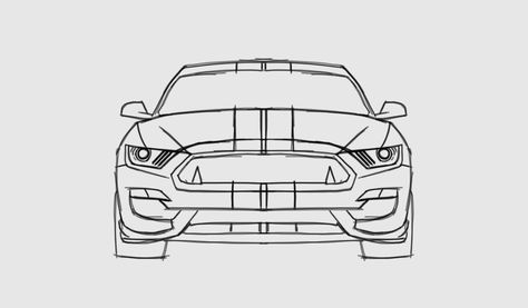 Mustang Sketch Mustang Drawing Easy, Dodge Art, Mustang Tattoo, Mustang Drawing, Hot Wheels Mustang, Car Drawing Easy, Shelby Mustang Gt500, Shelby Gt 500, طوابع بريد