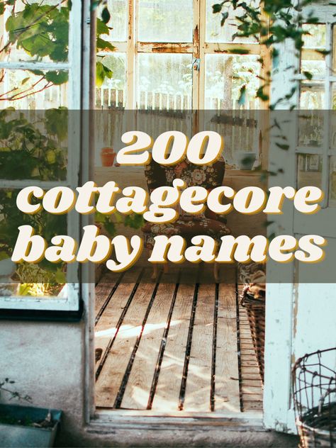 Cottage Core Names List, Cottagecore Pet Names, Cottagecore Parenting, Cottagecore Aesthetic Nursery, Nursery Ideas Cottagecore, Cottagecore Nursery Aesthetic, Cottagecore Name Ideas, Cottagecore Pregnancy Announcement, Cottage Core Baby Nursery