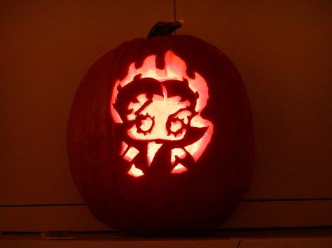 Betty Boop pumpkin Betty Boop Pumpkin Carving, Betty Boop Pumpkin, Book Pumpkin, Pumkin Carving, Betty Boop Pictures, Carving Ideas, Halloween Horror, Betty Boop, Halloween Ideas