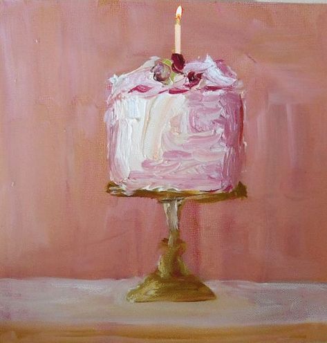 #OilPaintingFood Oil Painting Videos, Oil Painting Woman, Drawing Vintage, Cake Drawing, Thick Paint, Watercolor Cake, Oil Painting Inspiration, Ladies Hat, Paint Night