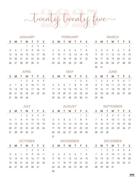 Choose from 29 different 2025 yearly wall calendars. Portrait and landscape orientation, with and without holidays. 100% FREE. Print from home! Free Printable Calender, Calender Printables, Memorial Day Coloring Pages, Printable Yearly Calendar, Summer Calendar, At A Glance Calendar, Calendar March, Fitness Planner Printable, Thanksgiving Coloring Pages