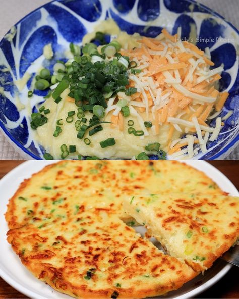 Cheesy Mashed Potato Pancakes: A Tasty Twist on Leftovers - Greenku Recipes Cheesy Mashed Potato Pancakes, Mashed Potatoes Pancakes, Potatoes Pancakes, Mashed Potato Pancakes, Cheesy Mashed Potatoes, Leftover Mashed Potatoes, Potato Pancakes, Mashed Potato, Simple Ingredient