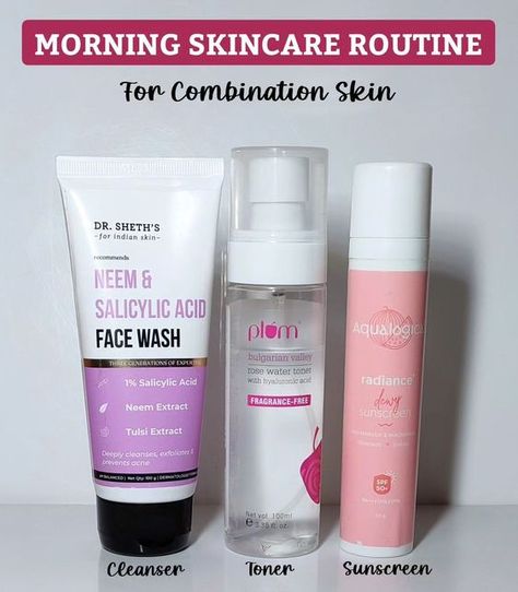 skincare Skincare Routine For Combination Skin, Routine For Combination Skin, Combination Skin Care Routine, Moisturizer For Combination Skin, Skincare For Combination Skin, Beginner Skin Care Routine, Men Skin Care Routine, Morning Skincare Routine, Skin Care Basics