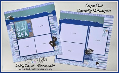 Ctmh Scrapbooking Layouts, Summer Scrapbook Layouts, Cape Cod Beach, Beach Scrapbook, Scrapbooking Retreats, Beach Scrapbook Layouts, Cruise Scrapbook, Scrapbook Design Layout, Vacation Scrapbook